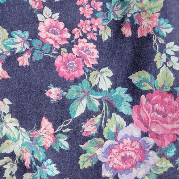 Vintage A. BYER Floral Romper 6" Inseam Size 9 Underbust Low Front 90s Kidcore - Picture 11 of 11